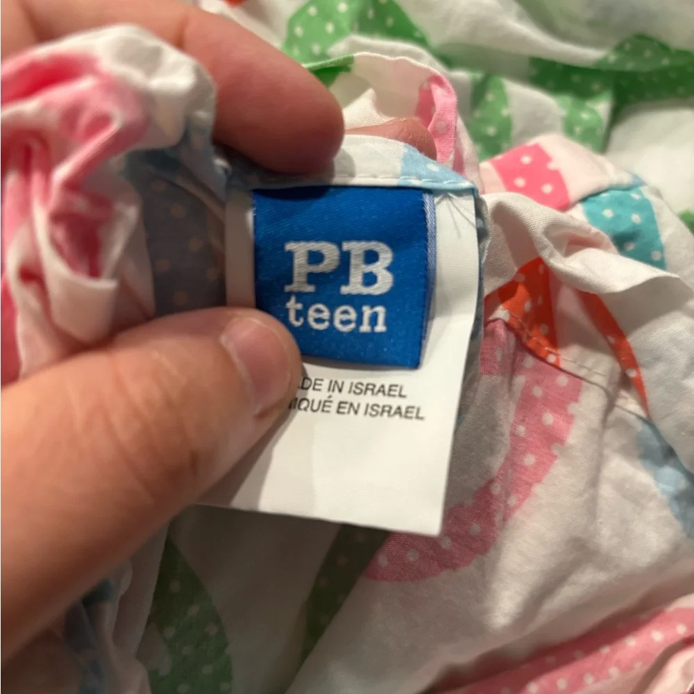 PB Teen Duvet Cover Twin preppy girls teen rainbow peace